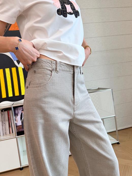 芬迪 新款重工裸灰色牛仔裤 商品图5