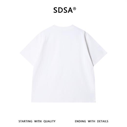 SDSA男装2026新款高贵轻奢潮牌简约纯色拼接圆领短袖T恤休闲百搭 商品图4