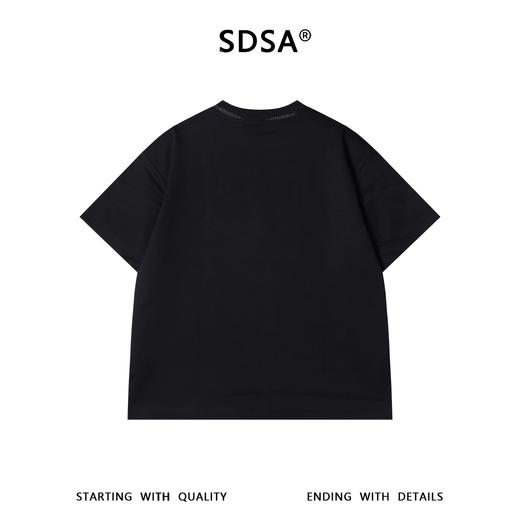 SDSA男装2026新款高贵轻奢潮牌简约拼接铆钉圆领短袖T恤百搭上衣 商品图4