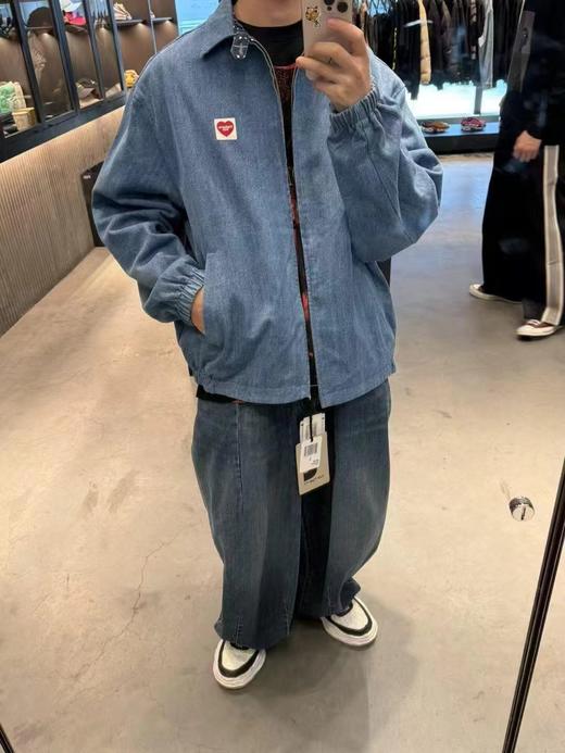 F032965水洗牛仔布心形LOGO标签双面穿工装夹克男女同款 商品图11