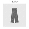 03-5潘依绣丁丁宠粉韩系简约拼格翻腰长裤休闲裤Q1553 商品缩略图0