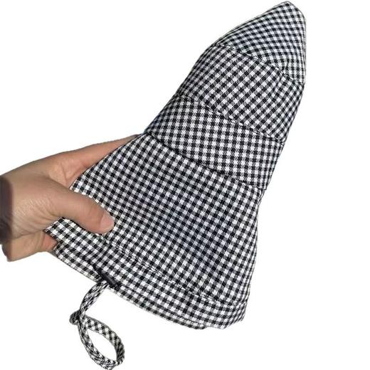 千鸟格渔夫帽 女夏季大檐防紫外线户外遮阳防晒时尚百搭太阳帽盆帽 商品图4