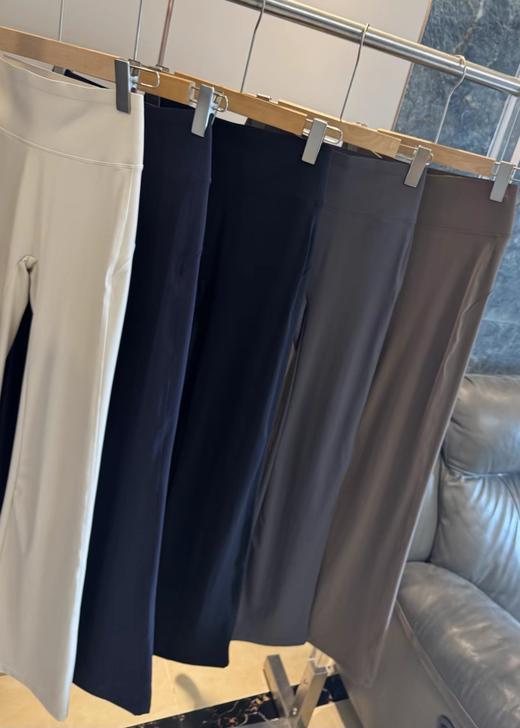 F032909复古轻薄裸感瑜伽运动打底裤阔腿高腰喇叭裤 商品图1