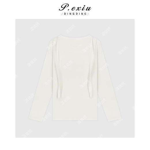 03-5潘依绣丁丁宠粉英伦风小围巾领长袖上衣Q48742 商品图1