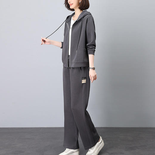 丁摩 休闲运动服套装女春秋季新款时尚卫衣两件套6ZF-653 商品图3