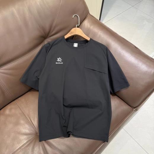 F032973无缝压胶宽松运动减龄吸湿透气微弹圆领落肩宽松短袖T恤 商品图5