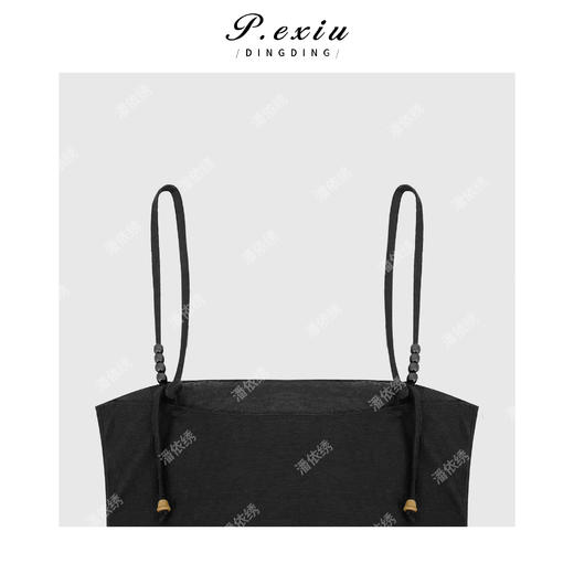 03-5潘依绣丁丁宠粉设计感木珠可叠穿吊带上衣Q18680 商品图2