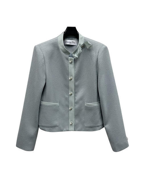 女款羊毛呢蝴蝶结外套lv010 商品图0