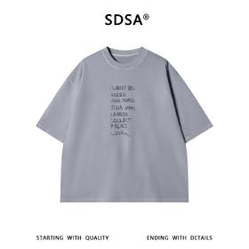 SDSA男装2026新款高贵轻奢时尚复古印花字母圆领短袖T恤百搭高街