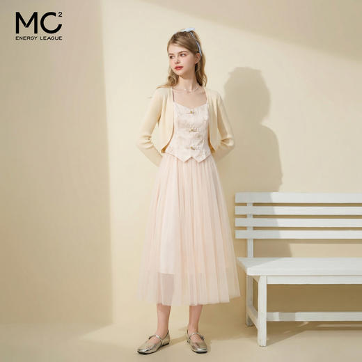 女装针织外披配网纱吊带裙两件套-803S4221001 商品图2