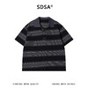 SDSA男装2026新款轻奢老钱风撞色条纹翻领短袖T恤刺绣字母百搭 商品缩略图0