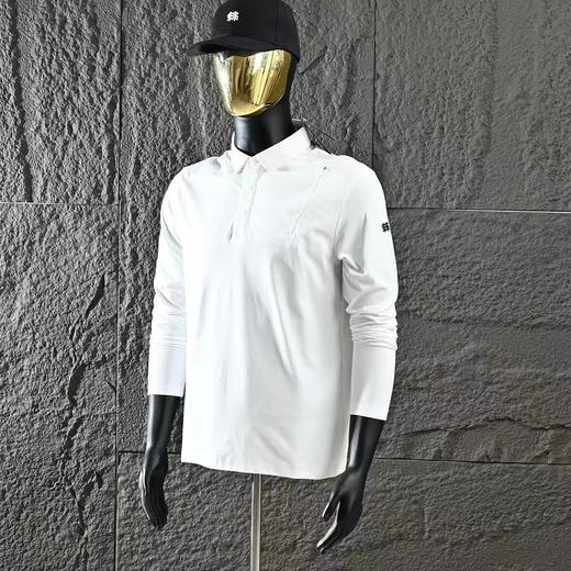 F032972简约休闲春季户外运动速干半拉链弹力透气长袖T恤 商品图4