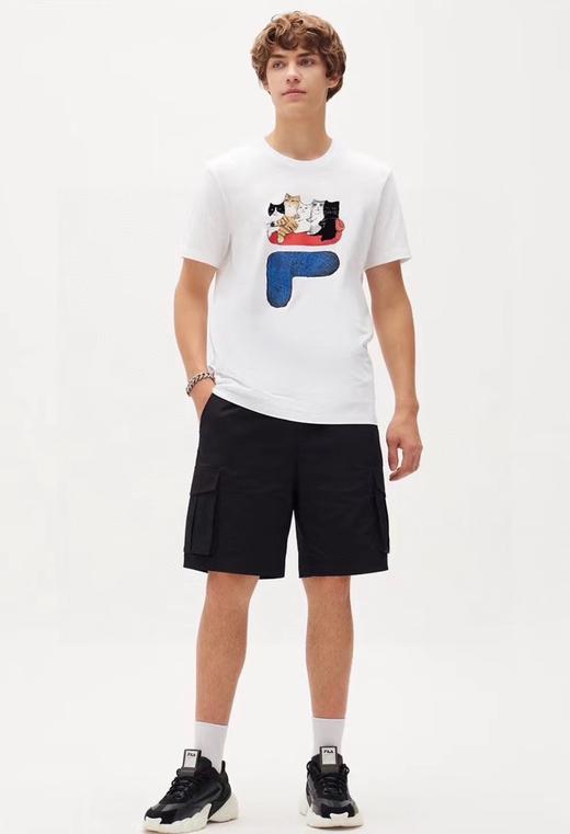 F032933五只猫动物主题休闲宽松男女款情侣款短袖T恤 商品图6