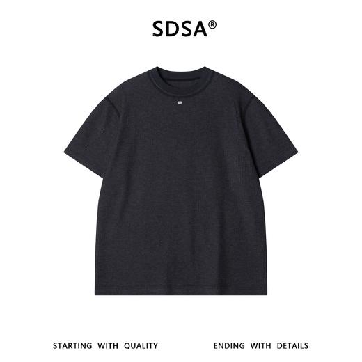 SDSA男装2026新款高贵轻奢慵懒风缝线圆领短袖T恤百搭休闲上衣 商品图0