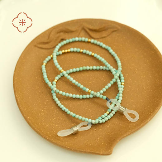 米马饰物 天然无优化绿松眼镜链 手工编织 给老花远视的米马姐姐 也给你 商品图1
