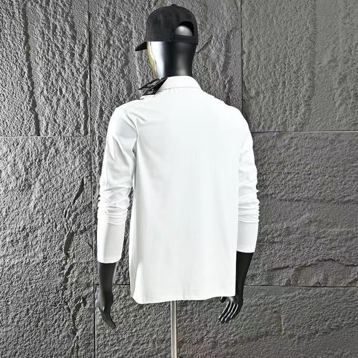 F032972简约休闲春季户外运动速干半拉链弹力透气长袖T恤 商品图5