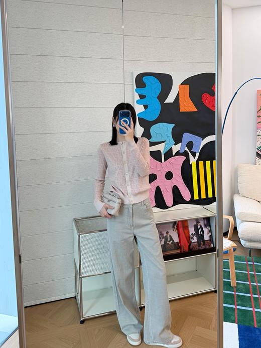 芬迪 新款杏粉色老花针织开衫 商品图6