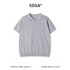 SDSA男装2026新款高贵轻奢老钱风简约纯色半拉链翻领短袖T恤百搭 商品缩略图0