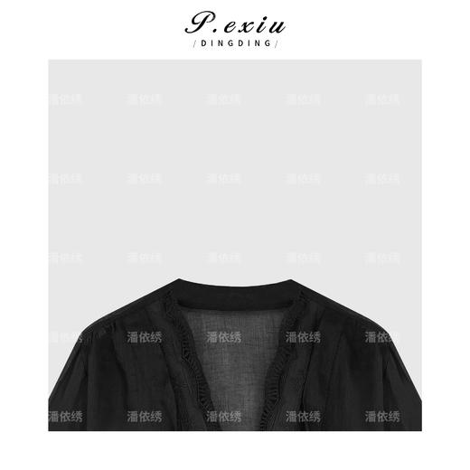 03-5潘依绣丁丁宠粉法式气质花边设计衬衣Q14442 商品图2