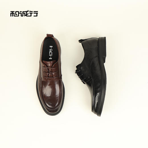 和诚行2026春季新款时尚舒适英伦真皮高级男式商务休闲鞋0930271 商品图1