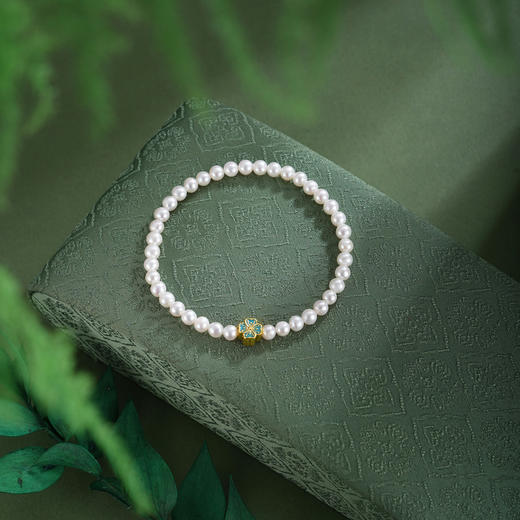 子佩集【幸运如愿】珍珠惜王妃手链【AYSL12】四叶草镀金2602 商品图3