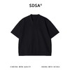 SDSA男装2026新款高贵轻奢简约纯色拼接V领短袖T恤百搭时尚显瘦 商品缩略图0
