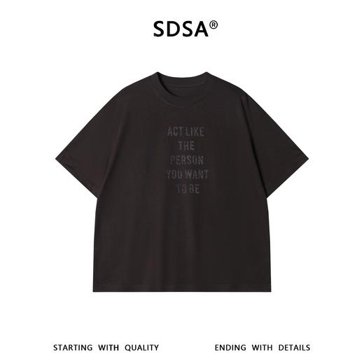 SDSA男装2026新款轻奢美式高级感印花字母圆领短袖T恤百搭宽松潮 商品图0