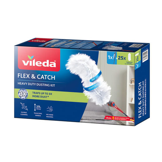 MM 山姆 微力达 伸缩静电除尘掸套装 25枚静电除尘头+可伸缩手柄 商品图0