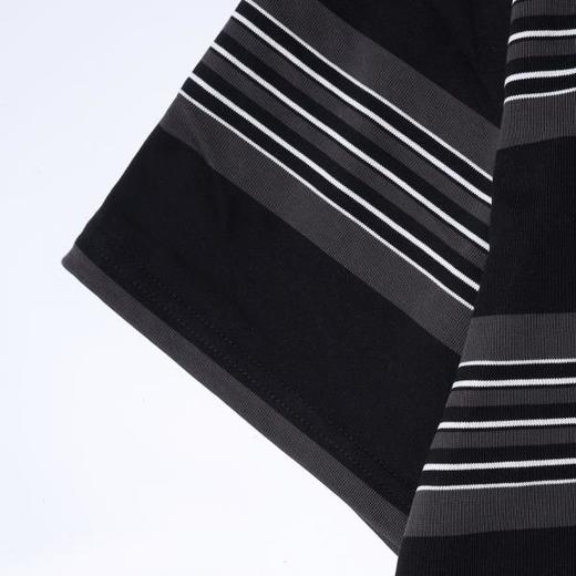 SDSA男装2026新款轻奢老钱风撞色条纹翻领短袖T恤刺绣字母百搭 商品图3