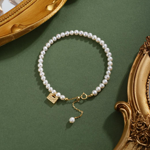 子佩集【时光凝华】银S925珍珠惜王妃手链【SGB1150003】镀金钱包2602 商品图1
