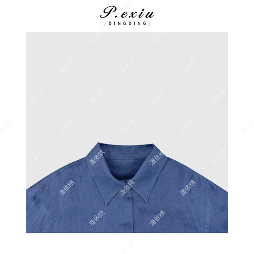 03-5潘依绣丁丁宠粉韩系简约翻领长袖衬衫Q39833 商品图2