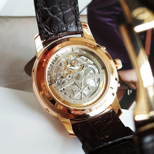【95新】Vacheron Constantin 江诗丹顿43175/000R-9687自动机械机芯（21K金边陀）日期星期月份平闰年月相万年历41MM男款传承系列18K玫瑰金110326NJS29 商品图7