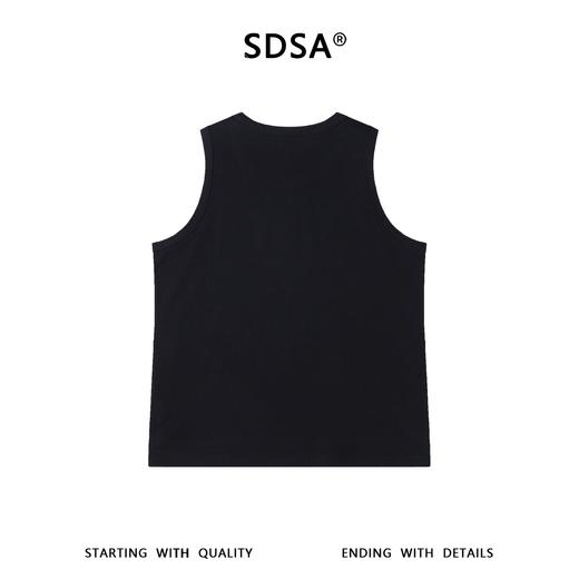 SDSA男装2026新款高贵轻奢潮牌纯色竖纹无袖打底背心百搭时尚上衣 商品图4