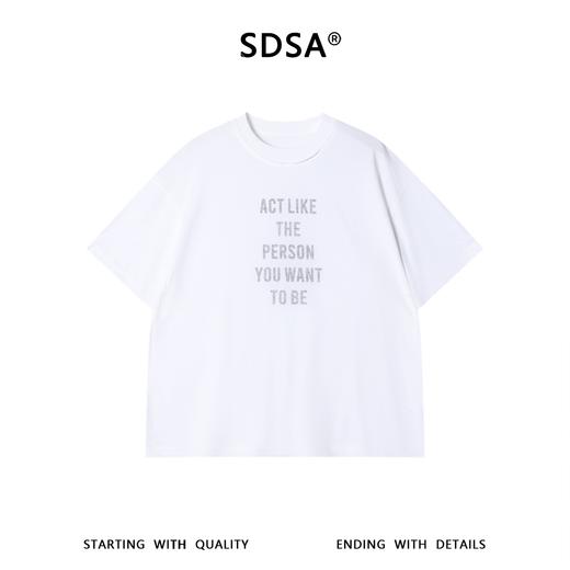 SDSA男装2026新款轻奢美式高级感印花字母圆领短袖T恤百搭宽松潮 商品图0