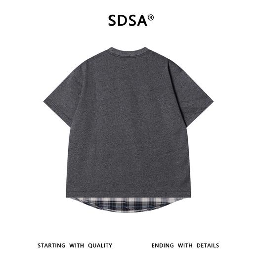 SDSA男装2026新款轻奢韩版爱心下摆拼接假两件短袖T恤百搭时尚潮 商品图4