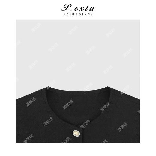 03-5潘依绣丁丁宠粉韩版圆领小香风泡泡袖外套Q48983 商品图2