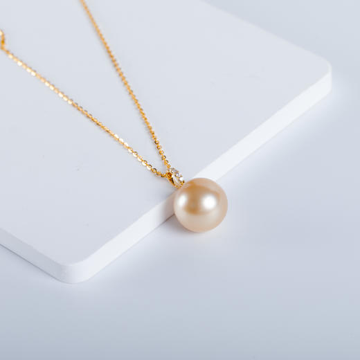 ⁶【南洋金珍珠】18K金吊坠一字款吊坠，13-14MM，编号DZ233，出证书，48小时鉴赏期——SS06-CR-YMZZ【HOT】 商品图3