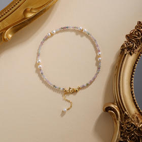 子佩集【汐光微语】银S925珍珠惜王妃手链【SGB0310006】镀金彩珠2602