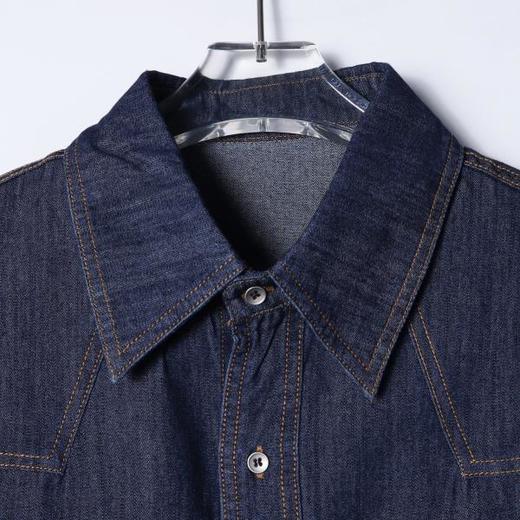 SDSA男装2026新款高贵轻奢美式复古双口袋牛仔短袖衬衫百搭时尚 商品图1
