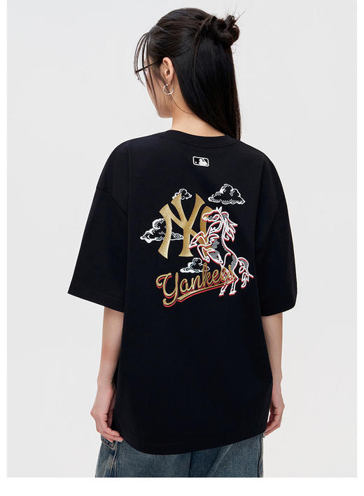 ML烫金云霄万马奔腾印花短袖T恤 商品图8