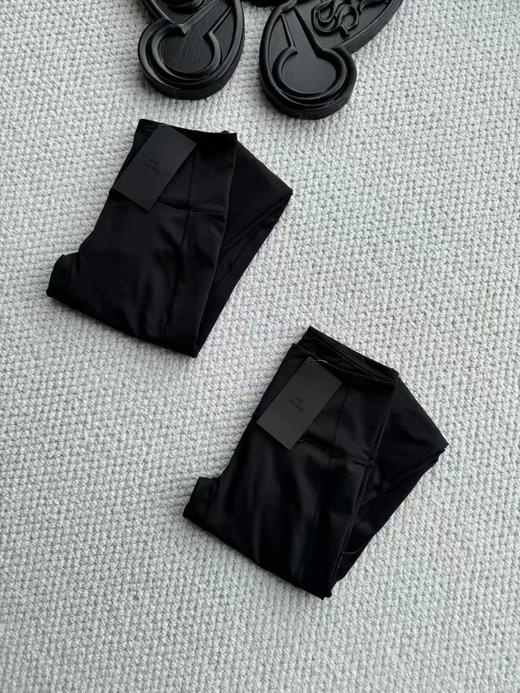 F032906高弹贴合不紧绷运动通勤高腰女子薄绒打底裤瑜伽裤 商品图2
