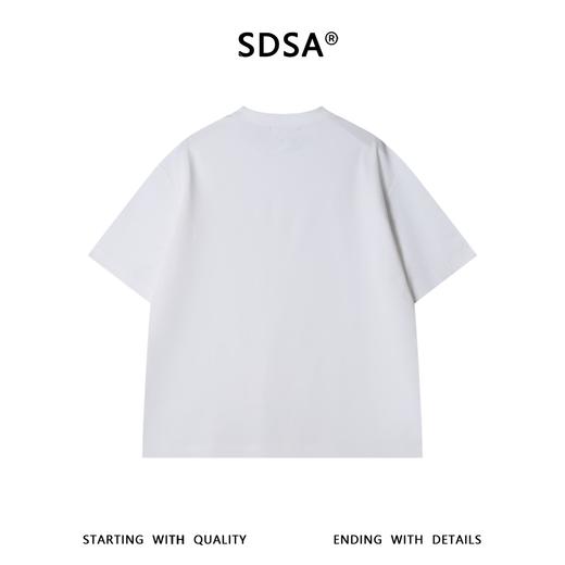 SDSA男装2026新款高贵轻奢美式简约胸前刺绣字母圆领短袖T恤百搭 商品图4