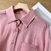 F032951高奢系列夏季新款苎麻女士温柔C位粉苎麻轻薄防晒衬衫 商品缩略图10