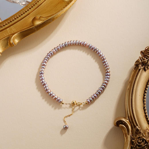 子佩集【‌紫霞仙踪】银S925珍珠惜王妃手链【SGB0510009】镀金2602 商品图1