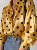 丁摩 独特漂亮巨好看黄色波点衬衫女内搭法式醋酸缎面小衫6ZF-6165 商品缩略图2