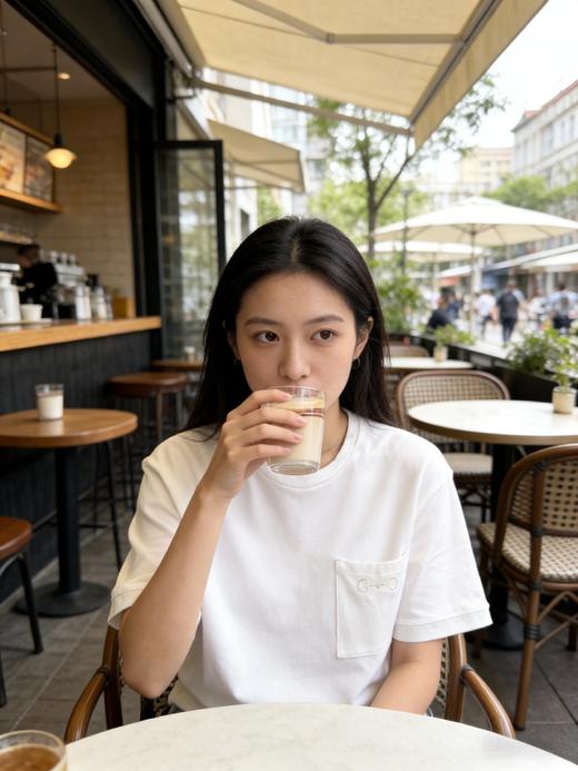 古驰 26ss口袋马衔扣刺绣T恤  男女同款 白色（DY） 商品图1