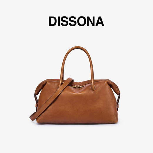 【2F迪桑娜】迪桑娜 26SS风行系列 擦色波士顿款 手拎斜跨肩带多用途植鞣牛皮女包 商品图3