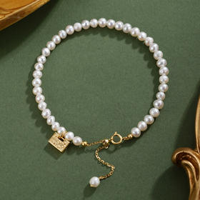 子佩集【时光凝华】银S925珍珠惜王妃手链【SGB1150003】镀金钱包2602