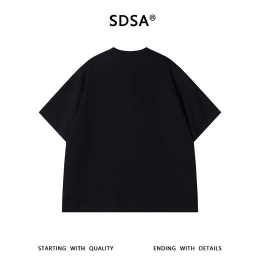 SDSA男装2026新款高贵轻奢极简风纯色缝线设计圆领短袖T恤百搭 商品图4