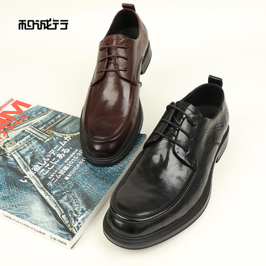 和诚行2026春季新款时尚舒适英伦真皮高级男式商务休闲鞋0930271 商品图4